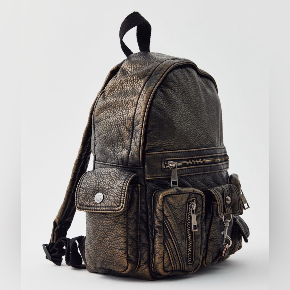 UO Silence and Noise Faux Leather Mini Backpack in Black NWT